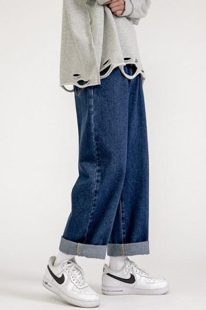Quick Outfits, Modest Fashion Outfits Ideas Soft Boy Washed Baggy Jeans