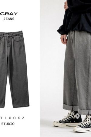 Quick Outfits, Modest Fashion Outfits Ideas Soft Boy Washed Baggy Jeans