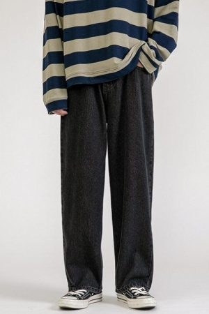 Quick Outfits, Modest Fashion Outfits Ideas Soft Boy Washed Baggy Jeans