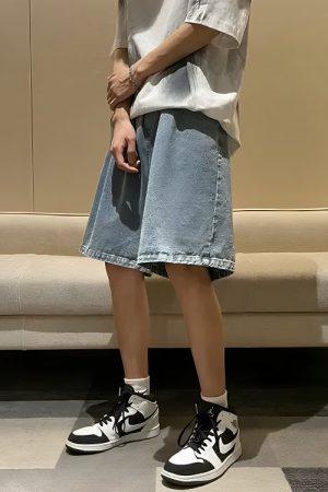 Quick Outfits, Modest Fashion Outfits Ideas Soft Boy Wide Leg Wash Shorts