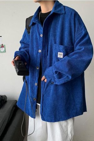 Quick Outfits, Modest Fashion Outfits Ideas Soft Corduroy Casual Shirt