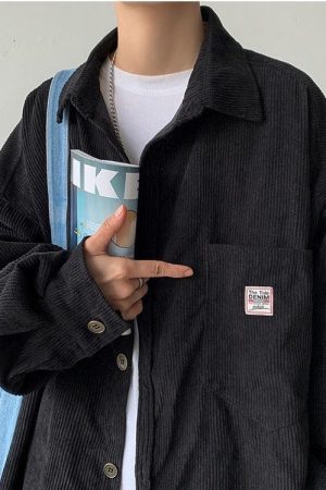 Quick Outfits, Modest Fashion Outfits Ideas Soft Corduroy Casual Shirt