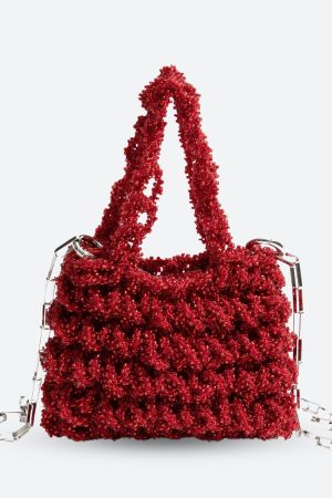 Quick Outfits, Modest Fashion Outfits Ideas Soft Girl Beaded Chain Strap Handbag