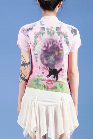 Quick Outfits, Modest Fashion Outfits Ideas Soft Girl Black Cat Top