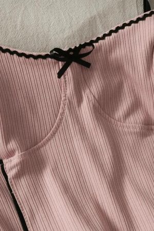 Quick Outfits, Modest Fashion Outfits Ideas Soft Girl Bow Corduroy Top