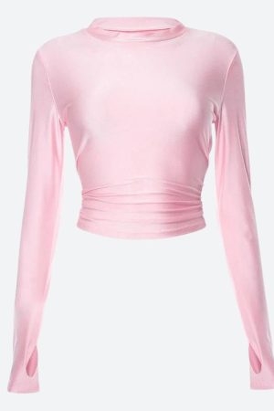 Quick Outfits, Modest Fashion Outfits Ideas Soft Girl Candy Pink Metallic Top