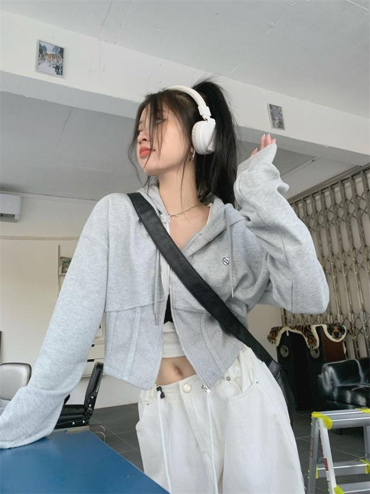 Quick Outfits, Modest Fashion Outfits Ideas Soft Girl Cropped Hoodie Quick Outfits, Modest Fashion Outfits Ideas Soft Girl Cropped Hoodie