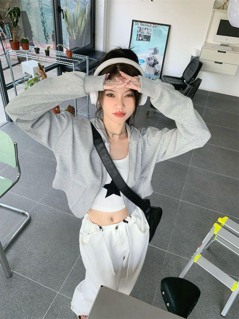 Quick Outfits, Modest Fashion Outfits Ideas Soft Girl Cropped Hoodie Quick Outfits, Modest Fashion Outfits Ideas Soft Girl Cropped Hoodie