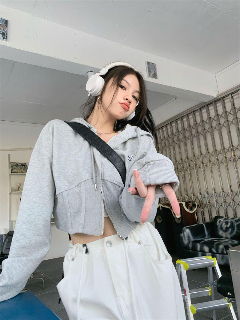 Quick Outfits, Modest Fashion Outfits Ideas Soft Girl Cropped Hoodie Quick Outfits, Modest Fashion Outfits Ideas Soft Girl Cropped Hoodie