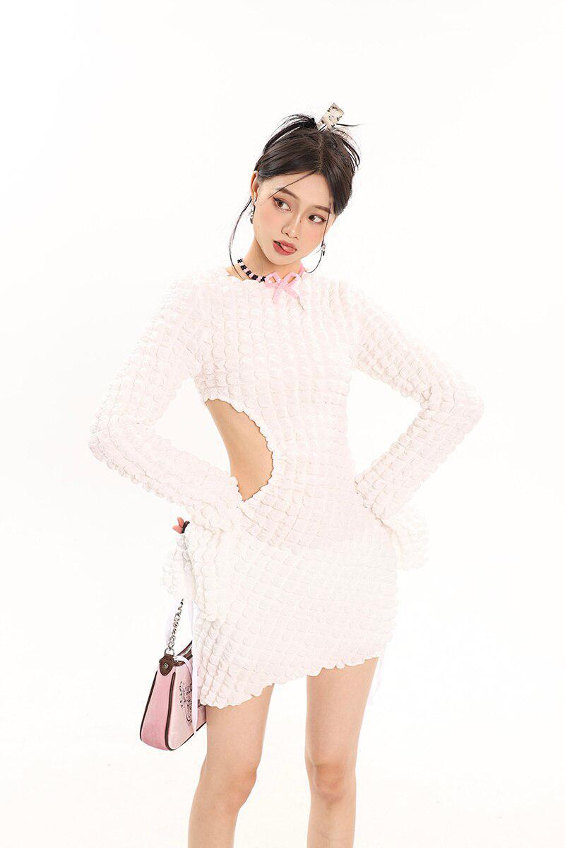 Quick Outfits, Modest Fashion Outfits Ideas Soft Girl Cut Out Mini Dress Quick Outfits, Modest Fashion Outfits Ideas Soft Girl Cut Out Mini Dress