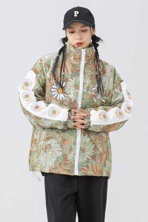 Quick Outfits, Modest Fashion Outfits Ideas Soft Girl Daisy Jacket