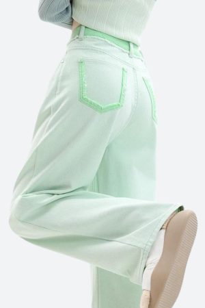 Quick Outfits, Modest Fashion Outfits Ideas Soft Girl Distressed Straight Leg Pants