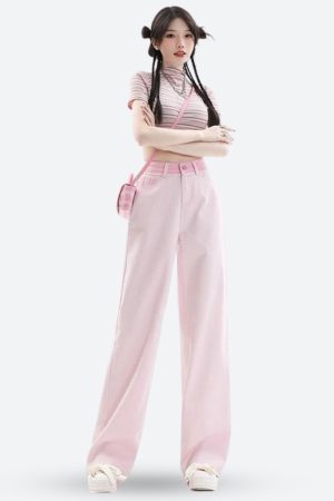 Quick Outfits, Modest Fashion Outfits Ideas Soft Girl Distressed Straight Leg Pants