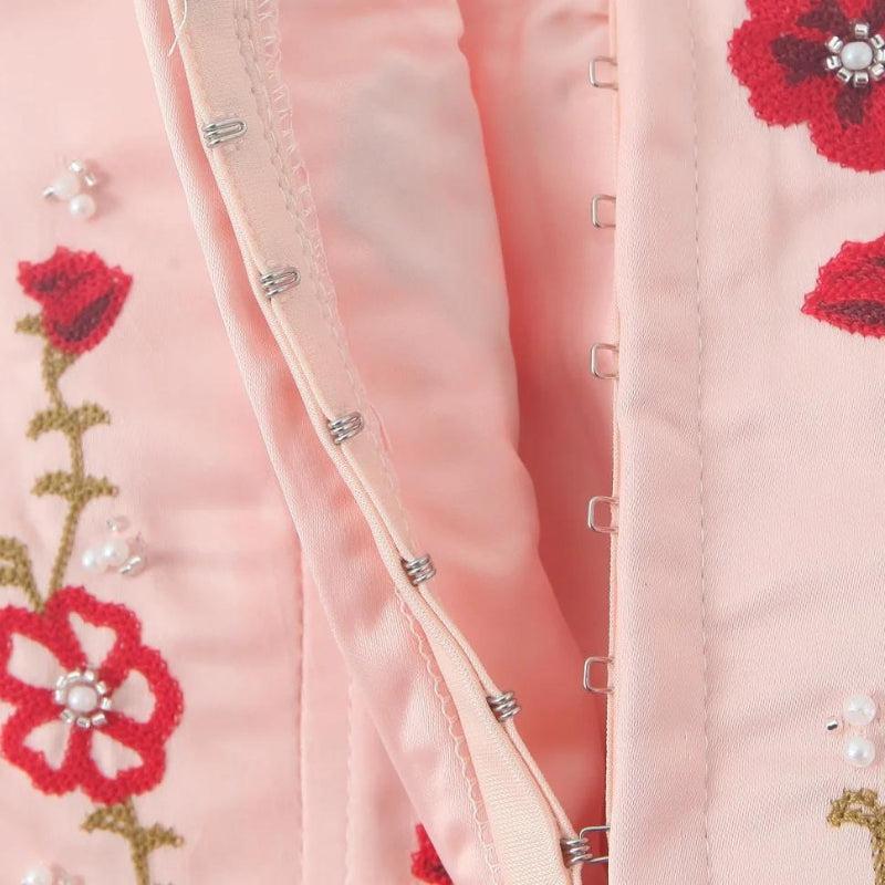 Quick Outfits, Modest Fashion Outfits Ideas Soft Girl Embroidered Beaded Corset Top Quick Outfits, Modest Fashion Outfits Ideas Soft Girl Embroidered Beaded Corset Top