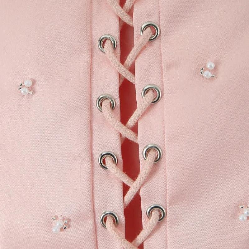 Quick Outfits, Modest Fashion Outfits Ideas Soft Girl Embroidered Beaded Corset Top Quick Outfits, Modest Fashion Outfits Ideas Soft Girl Embroidered Beaded Corset Top