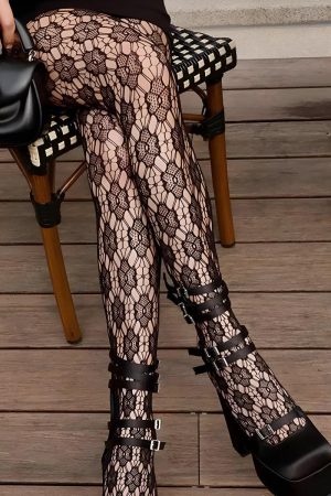 Quick Outfits, Modest Fashion Outfits Ideas Soft Girl Floral Lace Tights