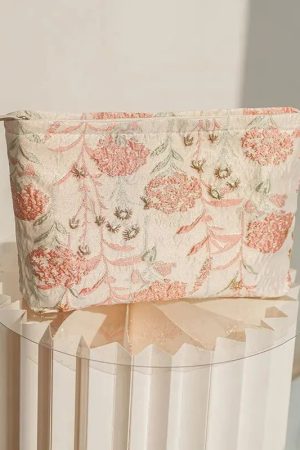 Quick Outfits, Modest Fashion Outfits Ideas Soft Girl Floral Makeup Bag