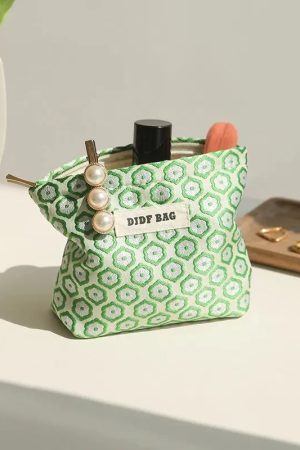 Quick Outfits, Modest Fashion Outfits Ideas Soft Girl Floral Mini Makeup Bag