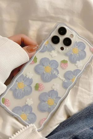 Quick Outfits, Modest Fashion Outfits Ideas Soft Girl Flowers Clear Phone Case
