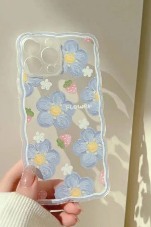 Quick Outfits, Modest Fashion Outfits Ideas Soft Girl Flowers Clear Phone Case