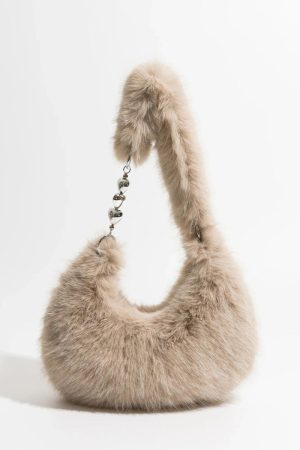 Quick Outfits, Modest Fashion Outfits Ideas Soft Girl Fluffy Multifunctional Bag