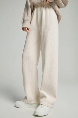 Quick Outfits, Modest Fashion Outfits Ideas Soft Girl Knitted Sweatpants