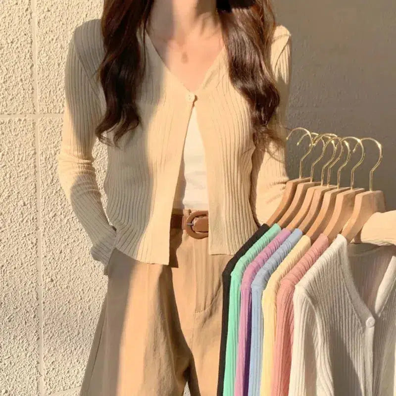 Quick Outfits, Modest Fashion Outfits Ideas Soft Girl One Button Cardigan Quick Outfits, Modest Fashion Outfits Ideas Soft Girl One Button Cardigan