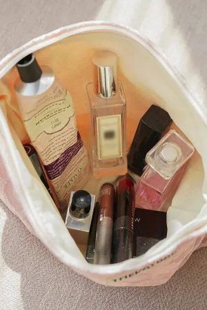 Quick Outfits, Modest Fashion Outfits Ideas Soft Girl Pink Leopard Makeup Bag