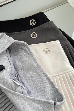 Quick Outfits, Modest Fashion Outfits Ideas Soft Girl Pleated High Rise Mini Skort