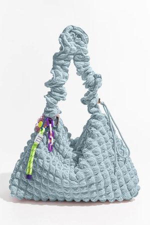 Quick Outfits, Modest Fashion Outfits Ideas Soft Girl Quilted Ruched Hobo Bag