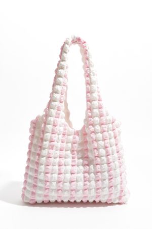 Quick Outfits, Modest Fashion Outfits Ideas Soft Girl Quilted Striped Handbag