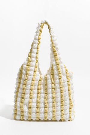 Quick Outfits, Modest Fashion Outfits Ideas Soft Girl Quilted Striped Handbag