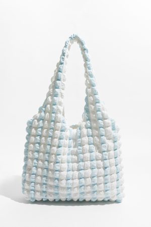 Quick Outfits, Modest Fashion Outfits Ideas Soft Girl Quilted Striped Handbag