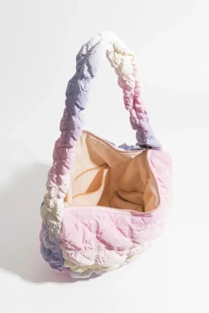 Quick Outfits, Modest Fashion Outfits Ideas Soft Girl Rainbow Quilted Bag