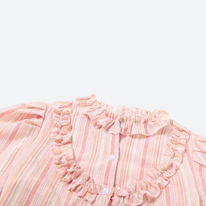 Quick Outfits, Modest Fashion Outfits Ideas Soft Girl Striped Crop Top & Maxi Skirt Two Piece Set Quick Outfits, Modest Fashion Outfits Ideas Soft Girl Striped Crop Top & Maxi Skirt Two Piece Set