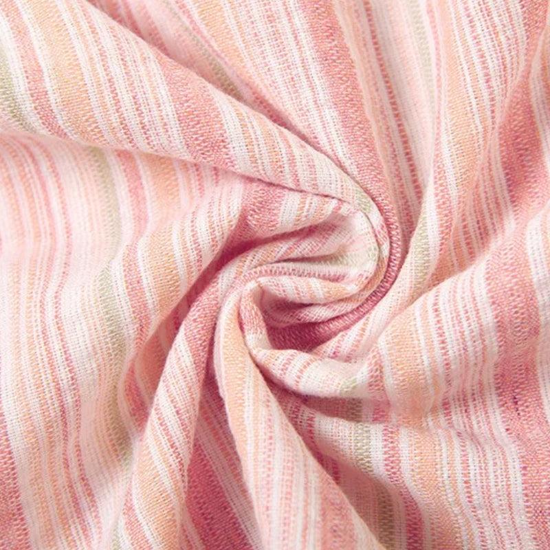 Quick Outfits, Modest Fashion Outfits Ideas Soft Girl Striped Crop Top & Maxi Skirt Two Piece Set Quick Outfits, Modest Fashion Outfits Ideas Soft Girl Striped Crop Top & Maxi Skirt Two Piece Set