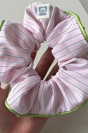 Quick Outfits, Modest Fashion Outfits Ideas Soft Girl Striped Scrunchies