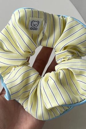 Quick Outfits, Modest Fashion Outfits Ideas Soft Girl Striped Scrunchies