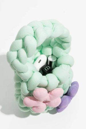 Quick Outfits, Modest Fashion Outfits Ideas Soft Girl Super Bulky Yarn Handbag