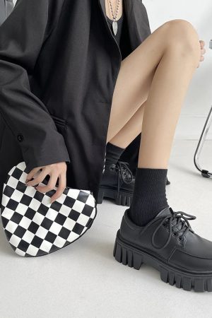 Quick Outfits, Modest Fashion Outfits Ideas Soft Grunge Chunky Platform Oxford Shoes