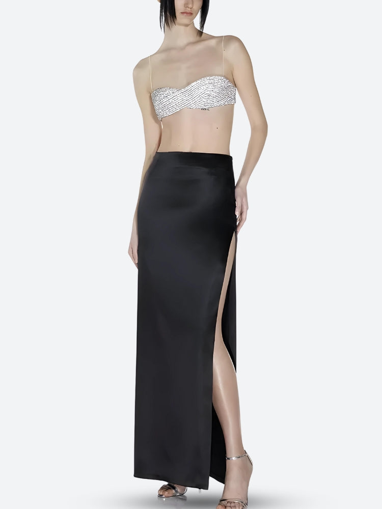 Quick Outfits, Modest Fashion Outfits Ideas Sparkle Rhinestone Bra Crop Top Quick Outfits, Modest Fashion Outfits Ideas Sparkle Rhinestone Bra Crop Top