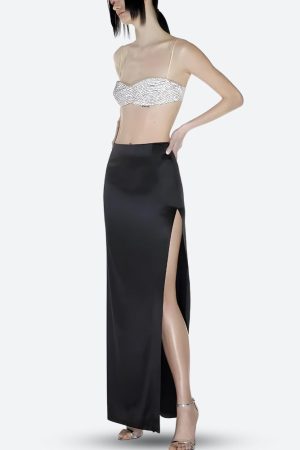 Quick Outfits, Modest Fashion Outfits Ideas Sparkle Rhinestone Bra Crop Top