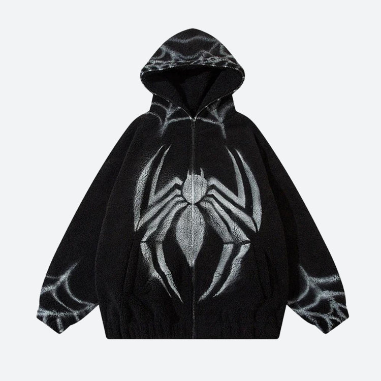 Quick Outfits, Modest Fashion Outfits Ideas Spider Full Zip-Up Teddy Hoodie Jacket Quick Outfits, Modest Fashion Outfits Ideas Spider Full Zip-Up Teddy Hoodie Jacket