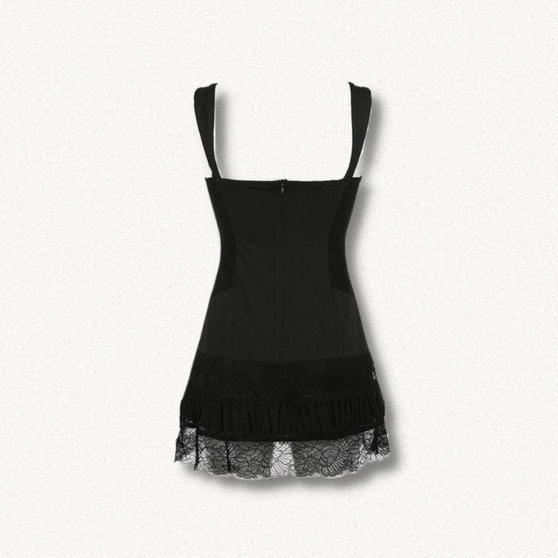 Quick Outfits, Modest Fashion Outfits Ideas Square Neck Lace Mini Dress Quick Outfits, Modest Fashion Outfits Ideas Square Neck Lace Mini Dress