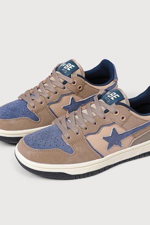 Quick Outfits, Modest Fashion Outfits Ideas Star Embroidered Multicolor Sneakers