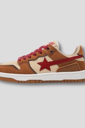 Quick Outfits, Modest Fashion Outfits Ideas Star Embroidered Multicolor Sneakers