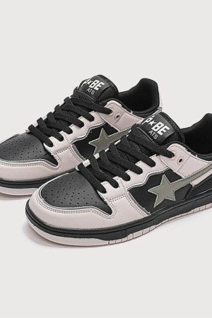 Quick Outfits, Modest Fashion Outfits Ideas Star Embroidered Multicolor Sneakers