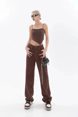 Quick Outfits, Modest Fashion Outfits Ideas Star Pockets Wide Leg Jeans