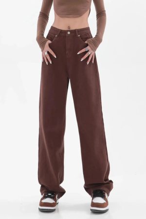 Quick Outfits, Modest Fashion Outfits Ideas Star Pockets Wide Leg Jeans