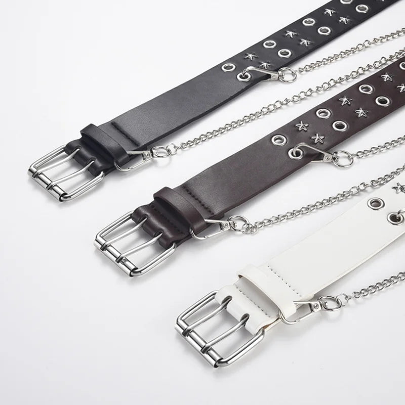 Quick Outfits, Modest Fashion Outfits Ideas Star Studded Belt with Chain Quick Outfits, Modest Fashion Outfits Ideas Star Studded Belt with Chain